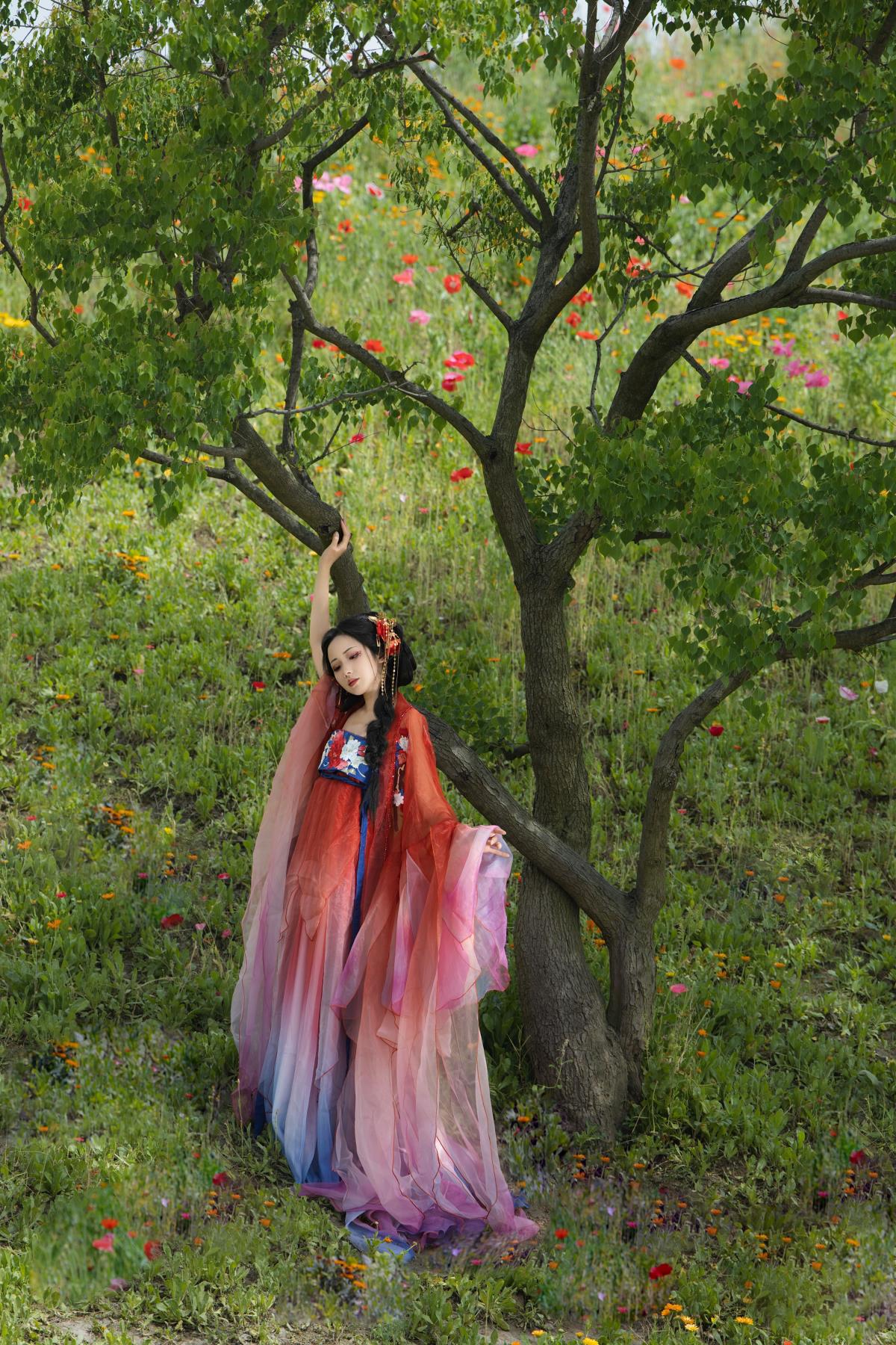 虞美人：古风汉服绘出的美丽画卷