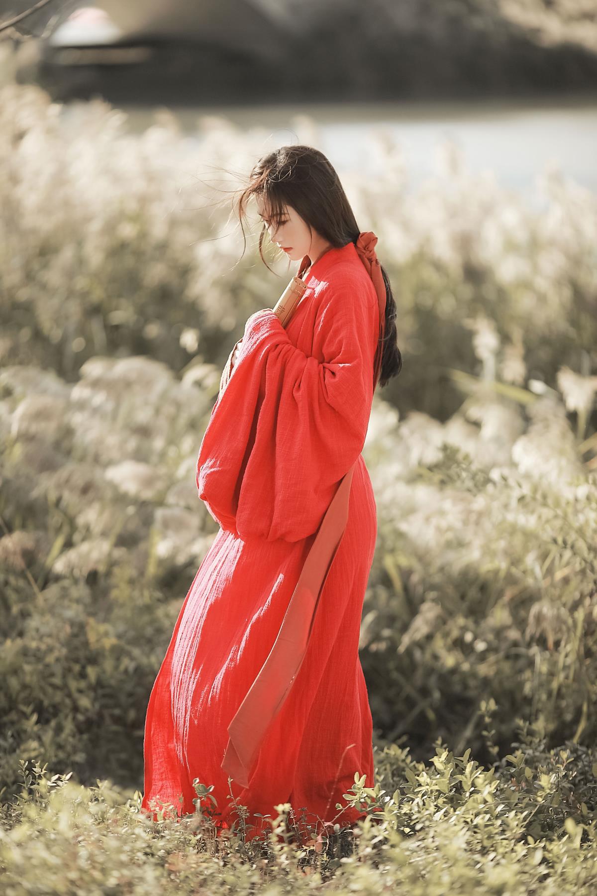 秋风吟里江南好，红衣最惹思念长