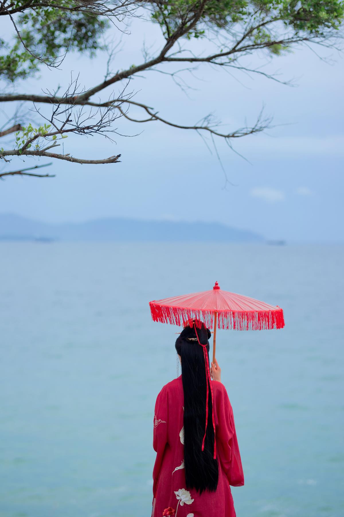 《千帆过尽秋意绵，登高望海盼红豆》