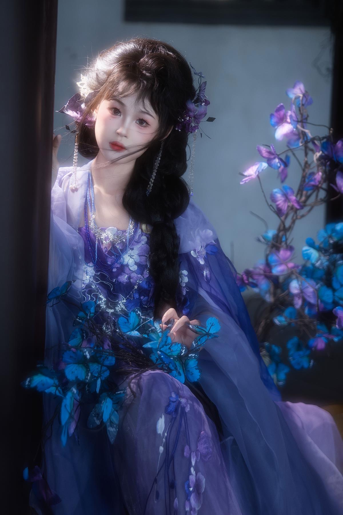 紫蝶之古风梦幻紫韵氛围