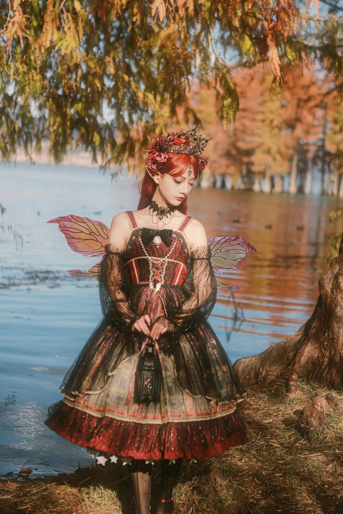 精灵少女与洱海水杉林的梦幻邂逅