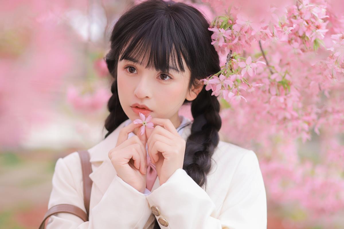 樱花树下的少女青春诗行