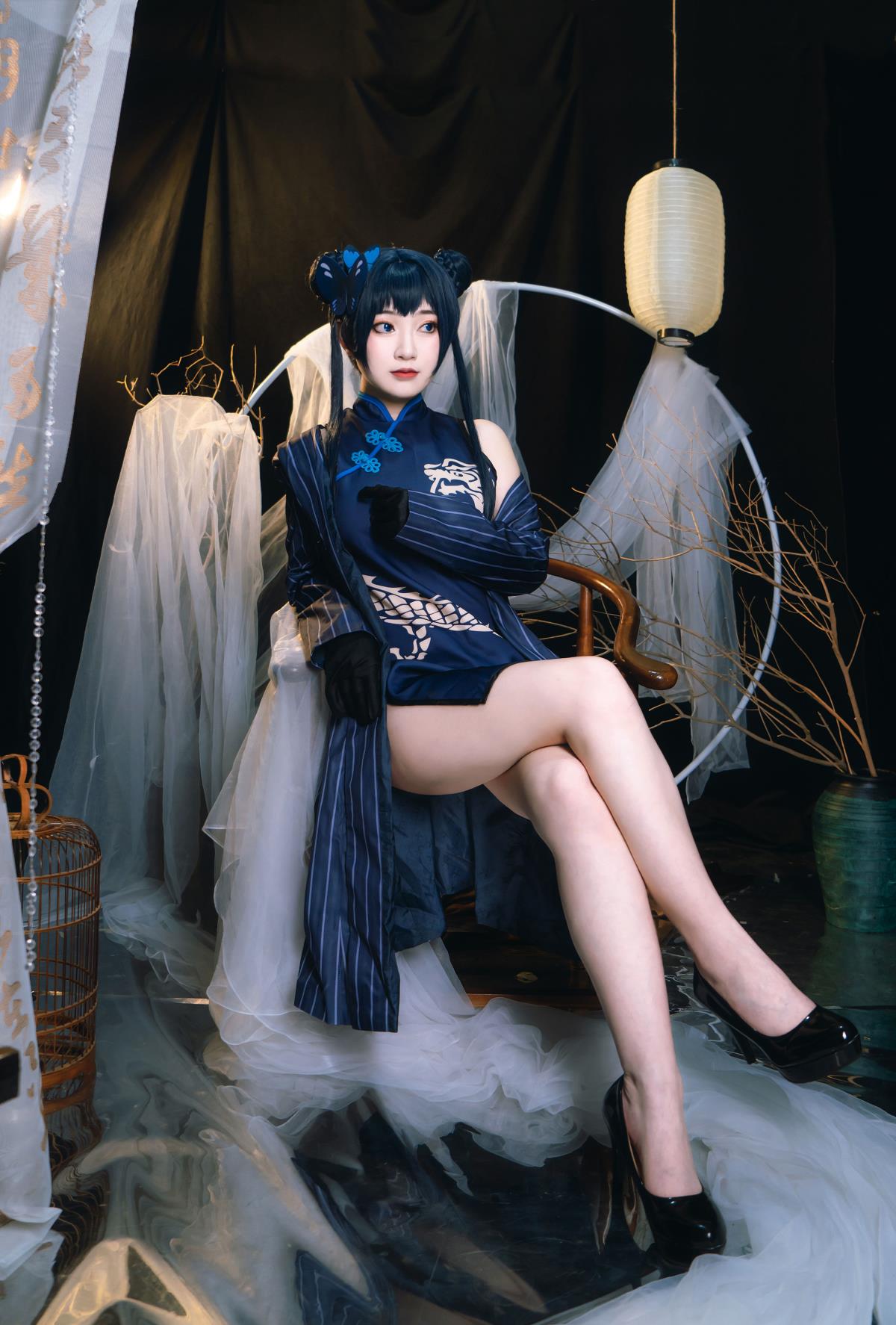《蔚蓝档案妃咲：改良旗袍下的Cosplay风情》